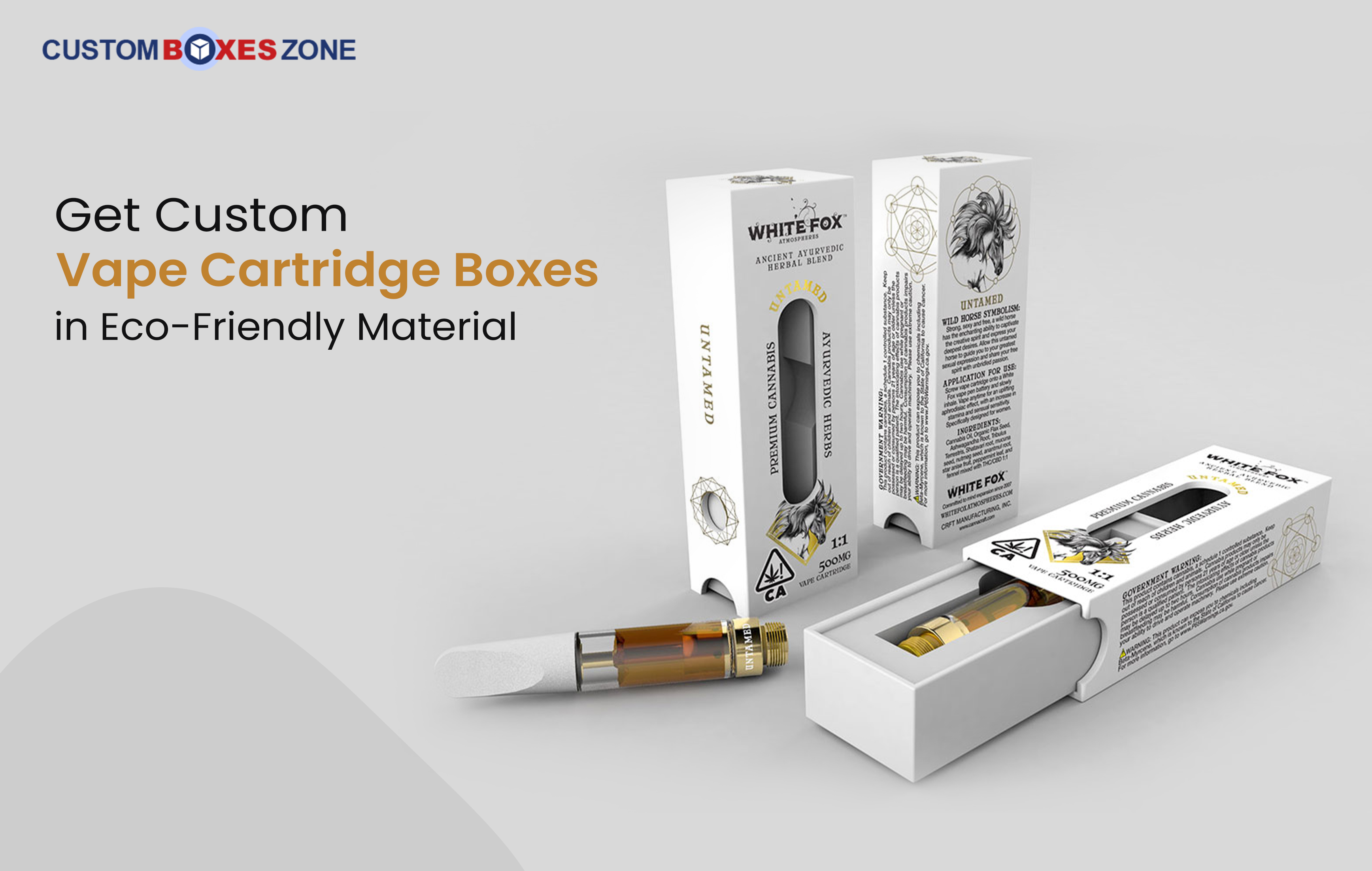 Get the Custom Vape Cartridge Boxes in Eco-friendly Material