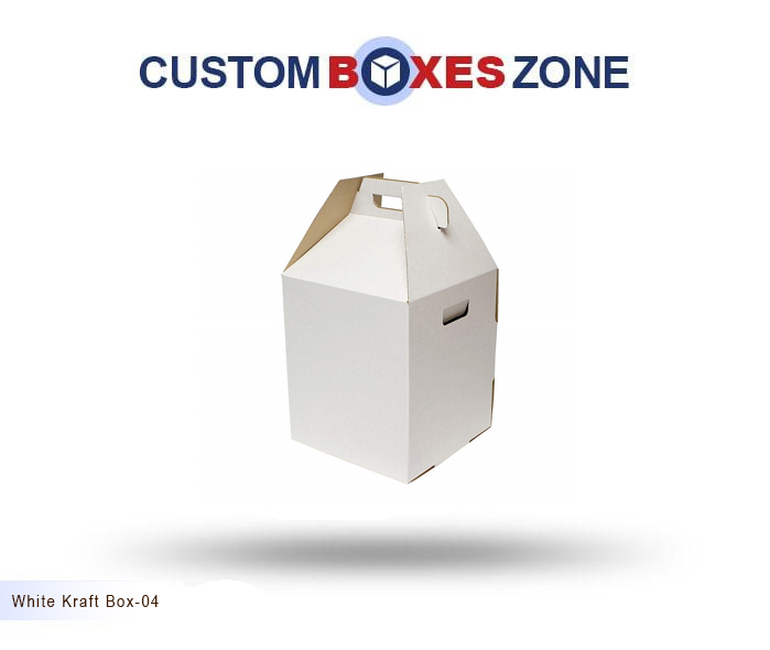 Custom Printed White Kraft Packaging Boxes Wholesale