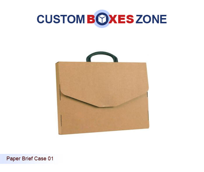 Custom Printed Paper Brief Case Boxes Wholesale