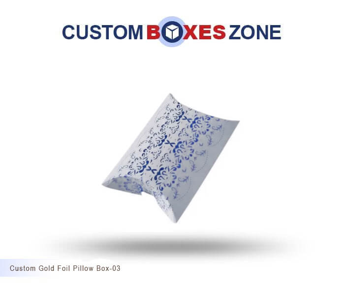 Custom Printed Gold Foil Pillow Packaging Boxes Wholesale