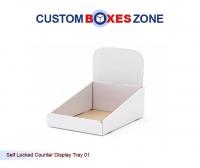 Custom Self Locked Counter Display Tray Boxes A Product Related To Box with Hanging and Locking Tabs