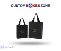 Custom Printed Black Paper Bags