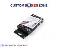 Box with Hanging and Locking Tabs A Product Related To Custom Self Locked Counter Display Tray Boxes