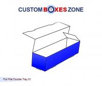 Custom Full Flat Double Tray Boxes A Product Related To Auto Bottom with Display Lid 
