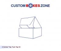 Custom Printed Four Corner Tray Tuck Top Boxes