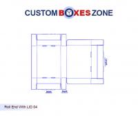 Custom Roll End Boxes Manufactures with LID Template