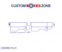 Custom Auto Bottom Cardboard Tray Box Template