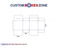 Tear Open Lock Boxes with Seal End Box Template