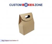 Bag Shaped Auto Bottom Boxes A Product Related To Easel Counter Display