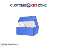 Custom Boxes Four Corner Tray with LID Boxes