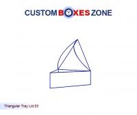 Printed Custom Triangular Tray Lid Boxes