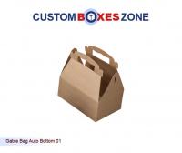 Custom Gable Bag Auto Bottom Boxes A Product Related To Flower Shaped Top Closure