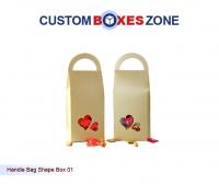 Custom Handle Bag Shaped Boxes A Product Related To Auto Bottom Tray
