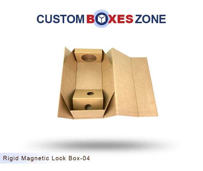 Custom Printed Rigid Magnetic Lock Packaging Boxes Wholesale