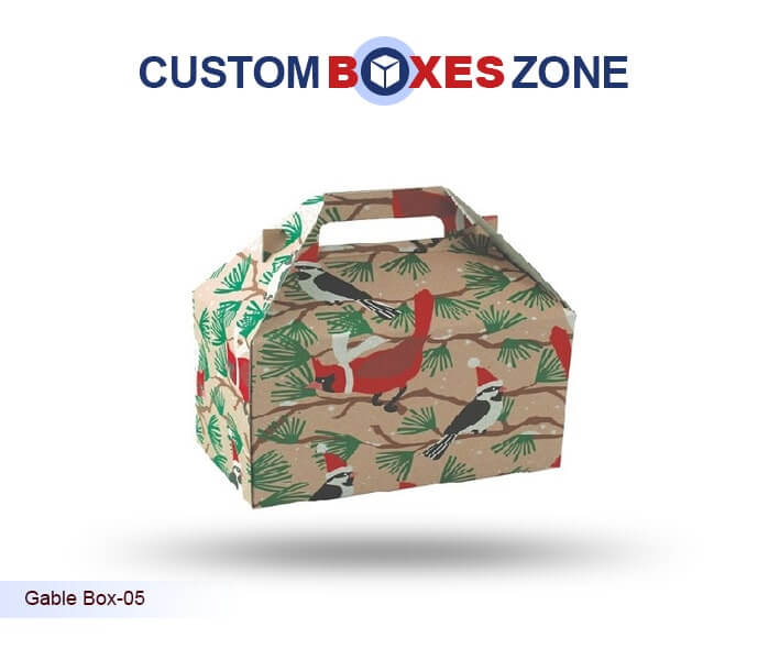 Custom Gift Boxes (Custom Printed Gable Boxes With Logo Wholesale No Minimum)