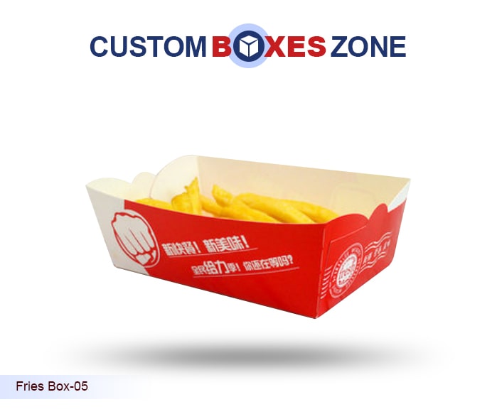 Matte Paper Large Size French Fries Packaging Mockup - Front View