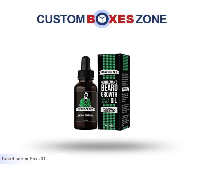 Custom Printed Beard Serum Packaging Boxes Wholesale