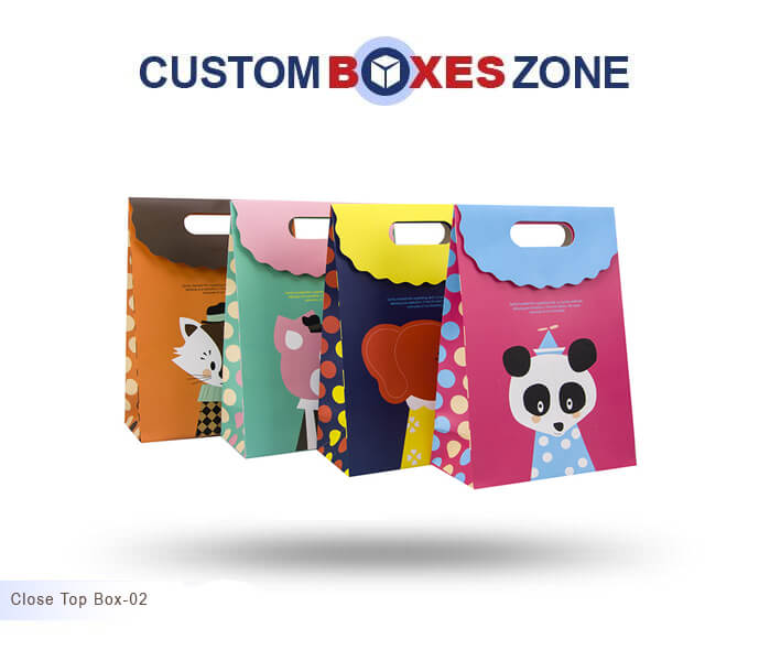 Custom Printed Close Top Packaging Boxes Wholesale