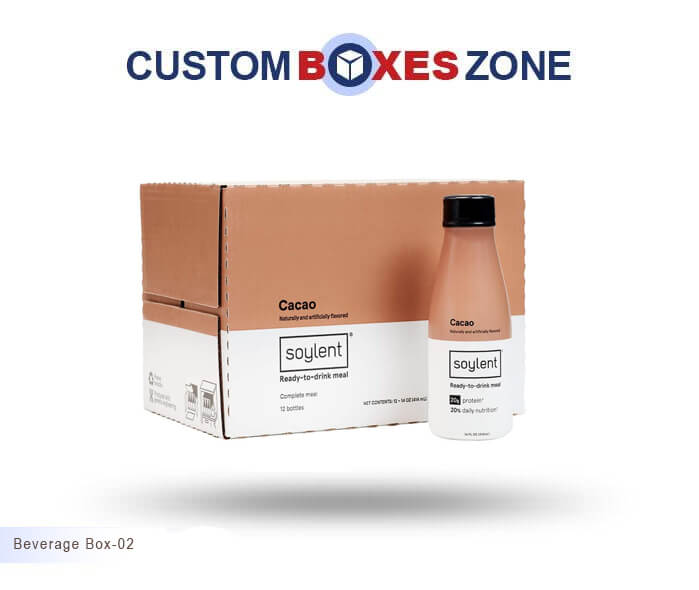 Custom Printed Beverage Packaging Boxes Wholesale