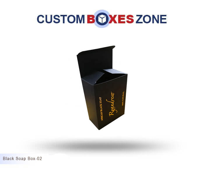 Custom Printed Black Soap Packaging Boxes Wholesale