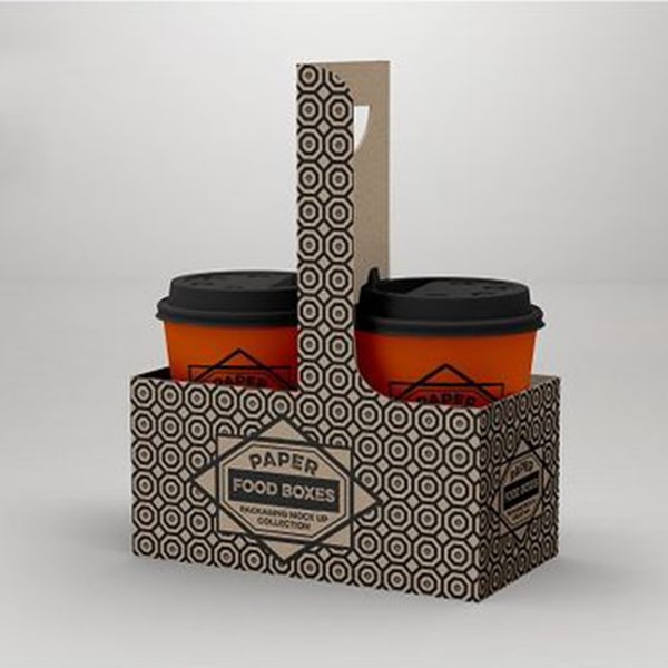 Custom Printed Coffee Carrier Packaging Boxes Wholesale
