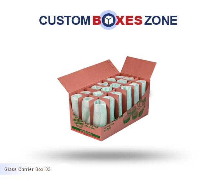 Custom Printed Glass Carrier Packaging Boxes Wholesale