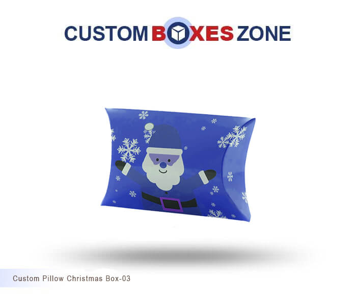 Custom Printed Pillow Christmas Packaging Boxes Wholesale