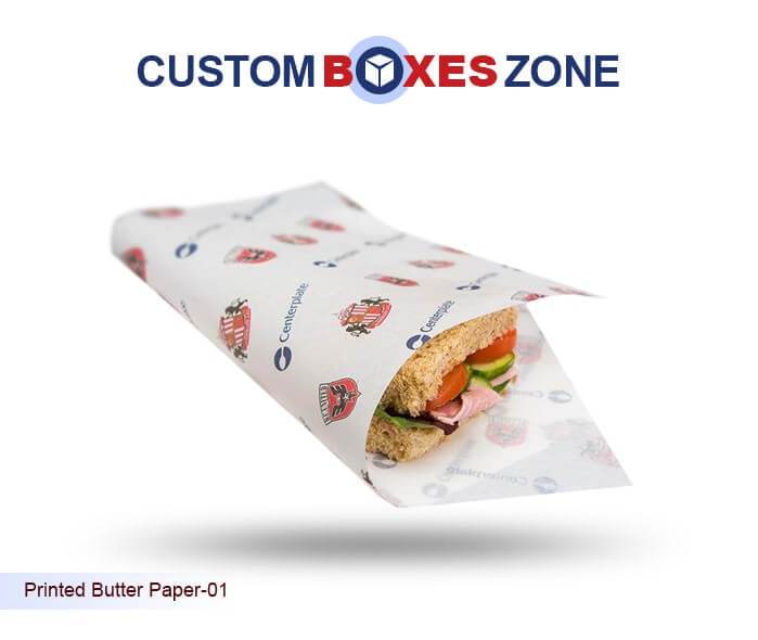 Display Packaging (Custom Printed Logo Butter Paper)