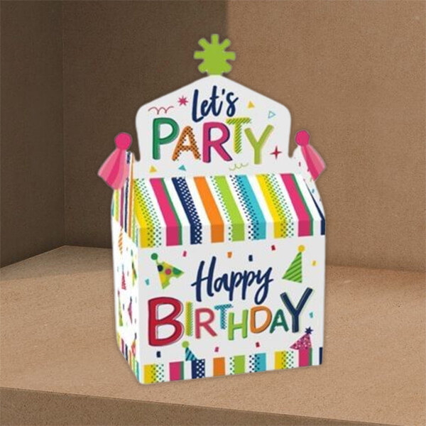 Custom Printed Birthday Gift Gable Packaging Boxes Wholesale