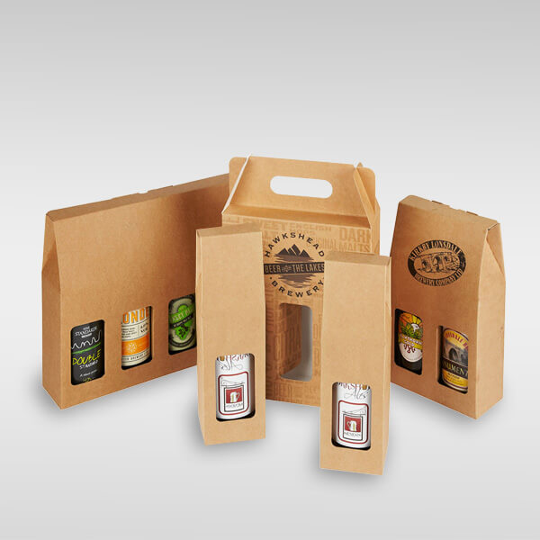 4 Pk Bottle Carrier Box Packaging