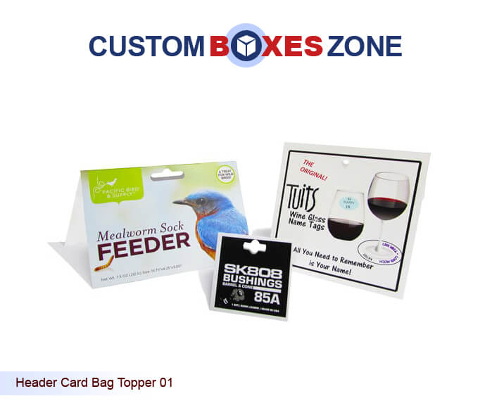 Custom Header Card Bag Boxes 
