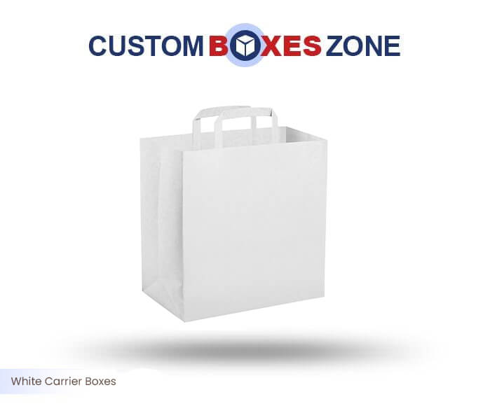 Custom Printed White Carrier Packaging Boxes Wholesale