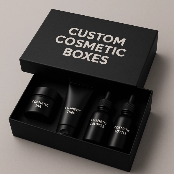 Black Cosmetic Boxes