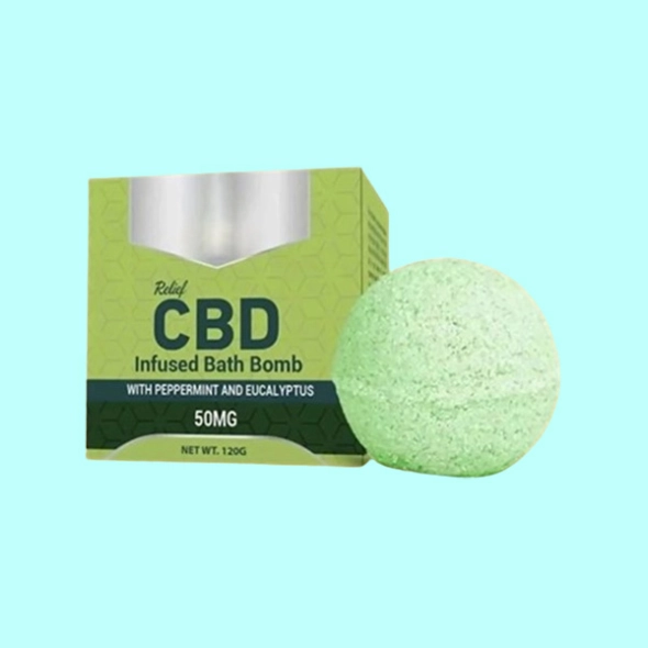 custom printed cbd bath bomb boxes