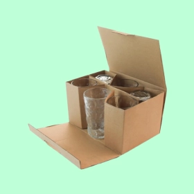 custom kraft glass pack packaging