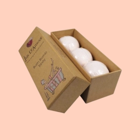 Custom Printed Kraft Bath Bomb Boxes
