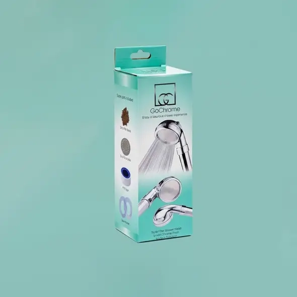 Custom Hang Tab Shower Head Packaging