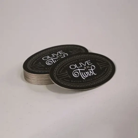 Custom printed oval labels