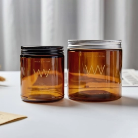 Wholesale Custom Amber Jar Packaging Amber Jar With Lids