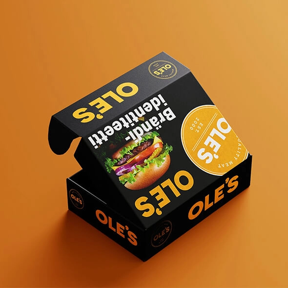 custom printed burger packaging