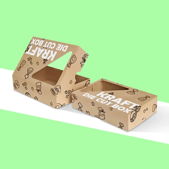 Custom Printed kraft die cut boxes