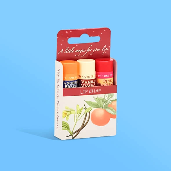 custom printed lip chap packaging