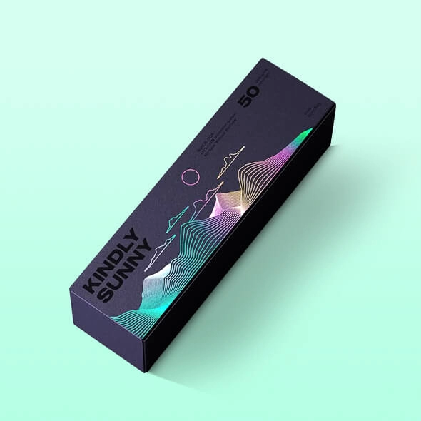 holographic boxes with logo