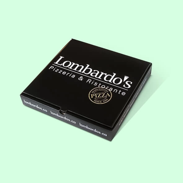 Custom black pizza boxes wholesale