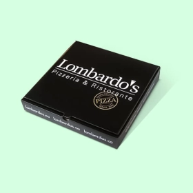 Custom black pizza boxes wholesale