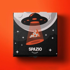 Custom printed Black Pizza Boxes