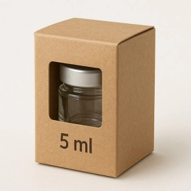 5ml Glass Jars Boxes with window
