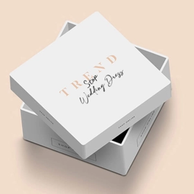 custom foil printed wedding dress boxes