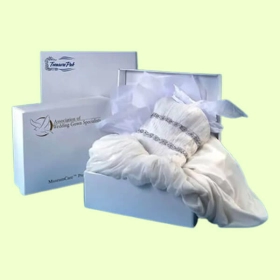 custom rigid wedding dress packaging