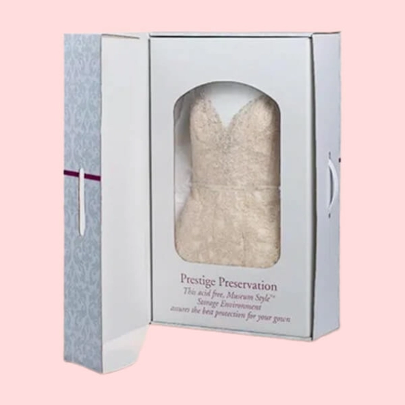 custom wedding dress boxes with window